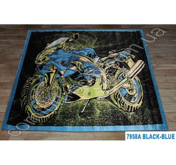 Ковер Super Elmas 7958A black-blue - Фото 1